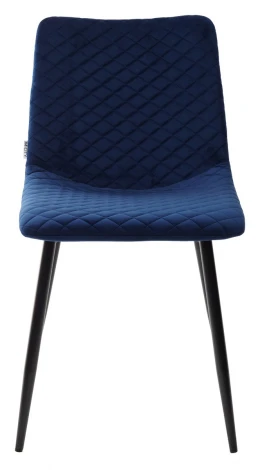 Обеденный стул M-City TINTIN BLUVEL-86 NAVY BLUE / черный каркас