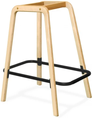 Стул полубарный Sheffilton SHT-ST34/S94-1 угольно-серый/прозрачный лак/черный муар