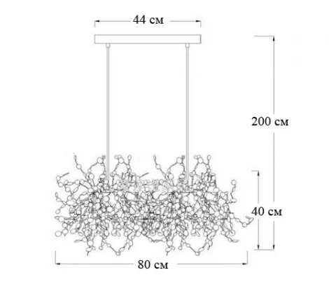 Подвесной светильник (люстра) Tezani Argent Suspension Linear ImperiumLoft 40,1444 (84495-22) (220V, на проводе)