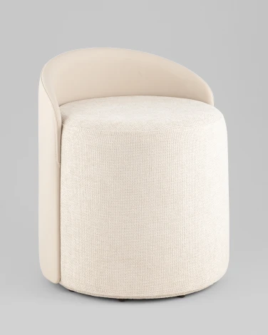 Пуф Тея спинка иск.кожа, сиденье шенилл бежевый Stool Group УТ000042300