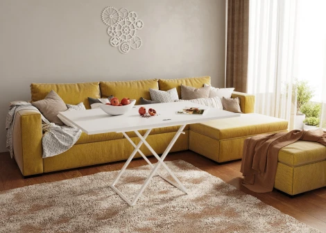 Стол трансформер 1, белый/белый ГЗМИ Орфей 102144