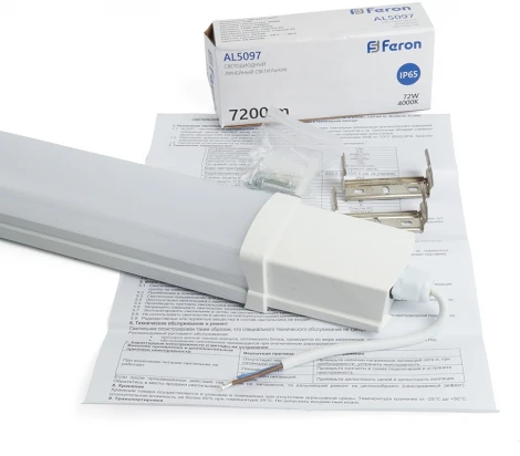 Настенно-потолочный линейный светильник Feron 48494 AL5097 IP65 72W 4000K (LED, 220V)