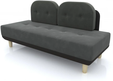 Диван Arsko Торли серый велюр