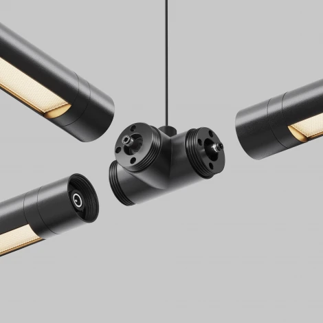 T-образный плоский коннектор для системы Shelf без ввода питания Maytoni Accessories for system Shelf CA015TC-B (24V)