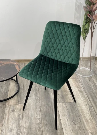 Стул CHILLI-X ЗЕЛЕНЫЙ #19, велюр / черный каркас 4 шт/ 1 к