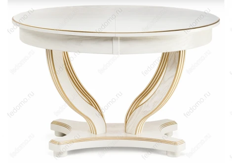 Стол Woodville Дорсет молочный / золото 483904