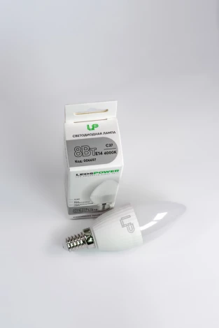 Лампочка светодиодная E14 8Вт 4000K LEDS POWER 006697