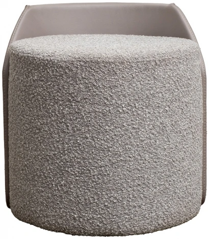 Пуф Bruno букле/иск.кожа серый Orso SER+Enzo902 50*50*51см Garda Decor