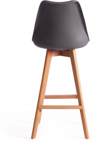 Стул барный TULIP BAR (mod. C1014H) / 1 шт. в упаковке (Пластик,Дерево /Серый)