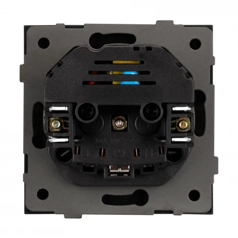 Механизм розетки с USB зарядкой SCT-TENDO-MUAC-SFPL-BK (230V, 16A) (Arlight, Матовый черный) 054607