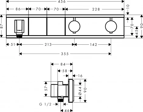 Термостат Hansgrohe RainSelect 15355400 для душа