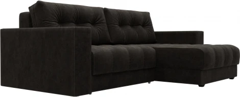 Диван угловой с декором Лига-049 НПБ Лига Диванов (Велюр) арт.128465