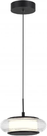 Подвесной сетильник ST Luce Frittela SL6239.403.01 черный/прозрачный LED 1*7W 3000K (220V, на проводе)