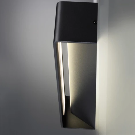 Уличный настенный светильник светодиодный Novotech Asa 359167 STREET черный IP65 LED 4000K 18W 220V