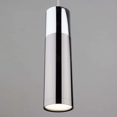 Подвесной светильник Eurosvet Double Topper 50135/1 LED хром/черный жемчуг (220V, на проводе)