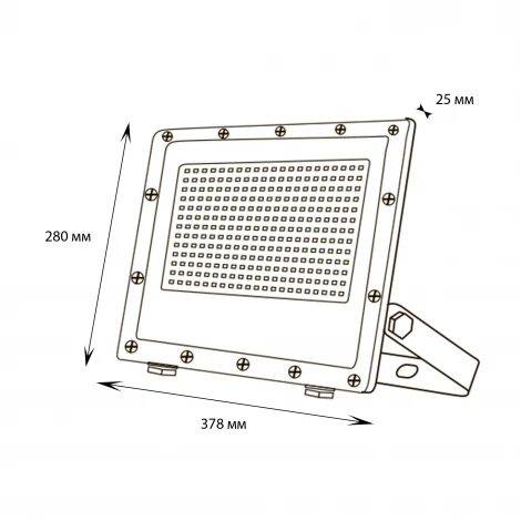 Прожектор уличный светодиодный 6500K серый Uniel ULF-F50B-200W/6500K IP65 200-240V GREY
