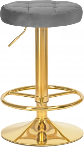 Табурет барный Dobrin BRUNO GOLD (серый велюр (MJ9-75))