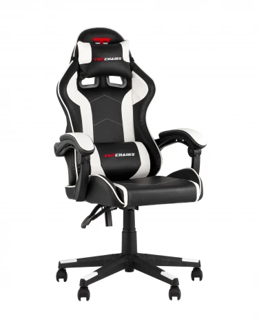 Кресло спортивное TopChairs Shadow черно-белый арт.УТ000039461