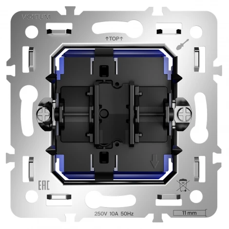 Механизм выключателя с самовозвратом одноклавишного 10А Voltum S70 VLS0106M