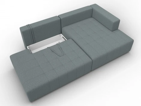 Диван угловой Лига-103 НПБ угол правый (ДСП,Брус,Фанера,Рогожка/Серый) Лига Диванов 134811