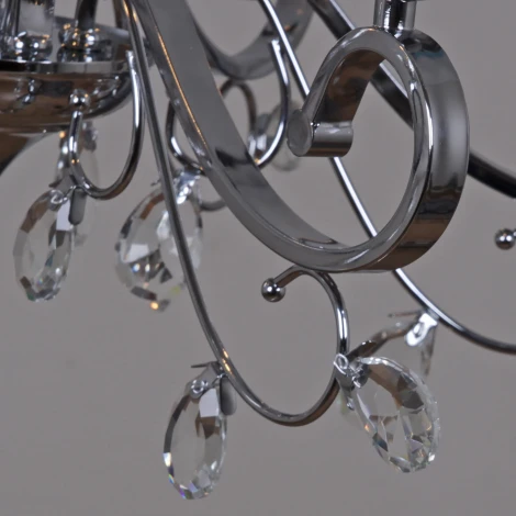 Подвесная люстра Reluce 08252-0.4-06 CR (220V, на цепи, подсвечник, свеча)