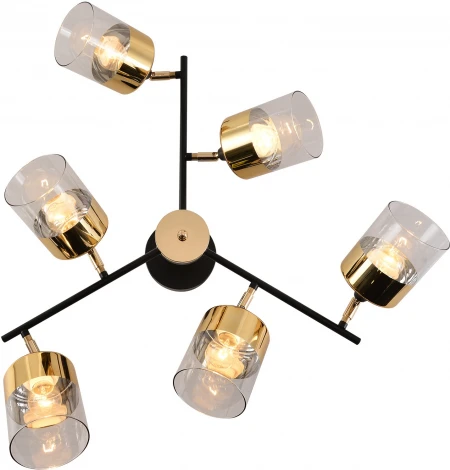 Потолочная люстра на штанге Reluce 01555-3.3-06B BK+FGD (220V)