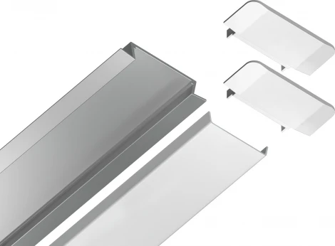 Алюминиевый профиль встраиваемый для светодиодной ленты до 19,8мм Ambrella Illumination GP1100AL