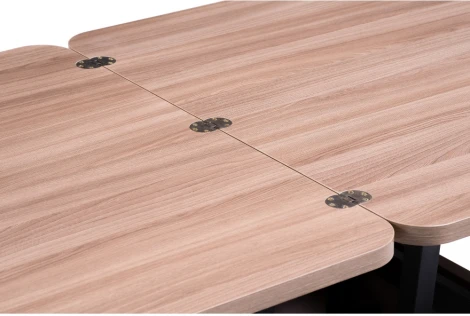 Стол-трансформер Woodville Виват темный шимо / хром 402951