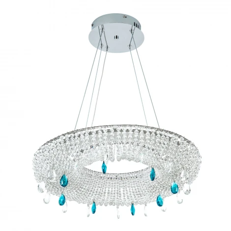 Подвесная люстра светодиодная хрустальная с регулировкой цветовой температуры Modelux MODELUX ML.2306.500 CR