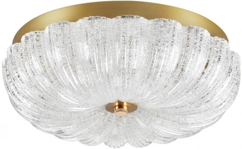 Потолочный светильник круглый Sonex Tesoro 7719/36L металл/стекло/прозрачный/золотой LED 36Вт 3000-6500K D300 IP20 пульт ДУ (220V, круглые)