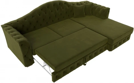 Диван угловой Артис правый угол (Зеленый/Микровельвет) Лига Диванов арт.121596