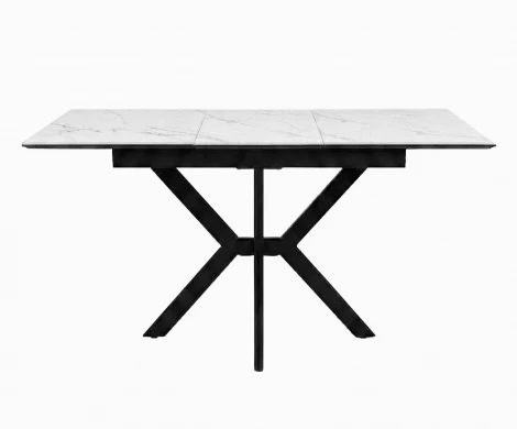 Стол DikLine DI100 Мрамор Кристал белый/опоры черные (2уп.) 00-00084567