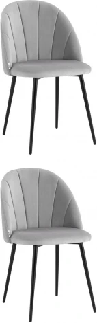 Стул Stool Group Логан NEW велюр светло-серый 2 шт арт.УТ000036155