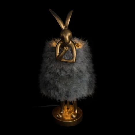 Настольная лампа Loft It Lapine 10315/A Grey fluff (220V, выключатель, животные)