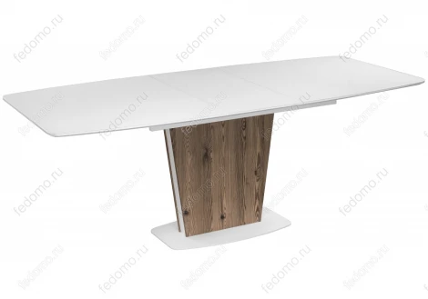 Стол на тумбе Woodville Оливер лиственница горная / белый 462107