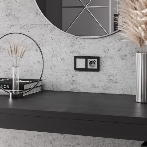 Умный cенсорный выключатель одноклавишный (серебряный) Werkel W4510606 (a048323)