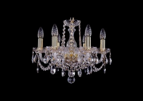 Подвесная люстра Bohemia 1402 1402/6/141/G (220V, хрусталь, на цепи, подсвечник, свеча)