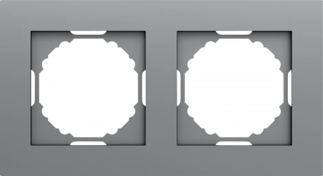 Рамка 2-я, матовый серый Donel A07 DE21240