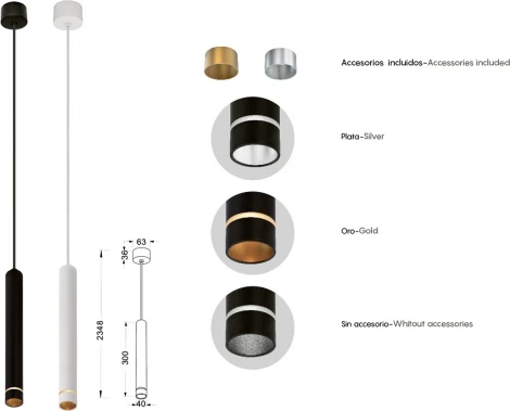 Подвесные светильники Mantra Split 8877 (220V, на проводе, круглые)