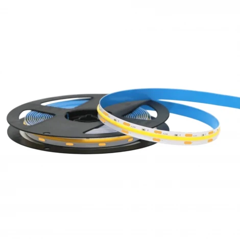 Гибкая светодиодная лента на самоклеящейся основе Uniel ULS-C22-COB-480LED/m-8mm-IP20-DC24V-12W/m-5M-4000K
