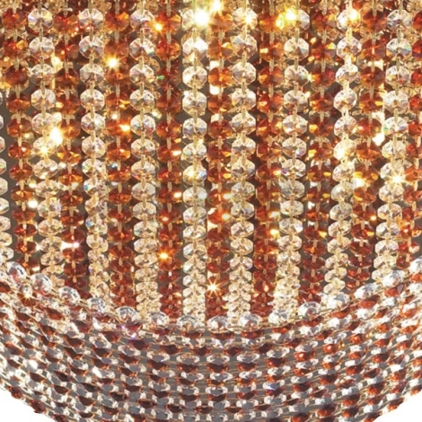 Потолочный светильник N-Light 62484 06 2484 0333 09 gold, amber and white crystal