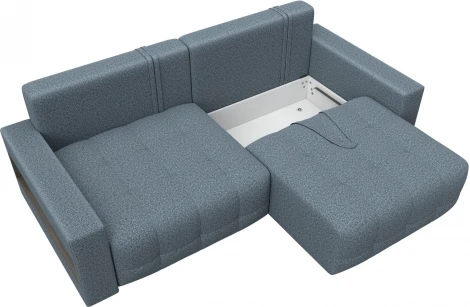 Диван прямой с полками Лига-053 НПБ Лига Диванов (Велюр) арт.128906