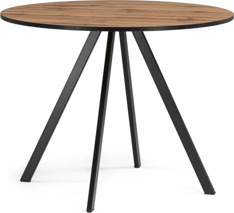 Стол деревянный Woodville Баргел 90х90х75 дуб вотан / черный арт.611362