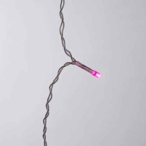 Бахрома светодиодная, 2м. 48 светодиодов, розовый свет Uniel ULD-B2005-048/DTA PINK IP20