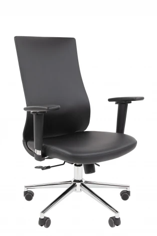 Офисное кресло Chairman 500LUX Россия экокожа черный БП 7210650