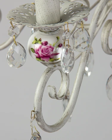 Подвесная люстра Abrasax MDK9431/5AWhite (220V, на цепи, свеча)