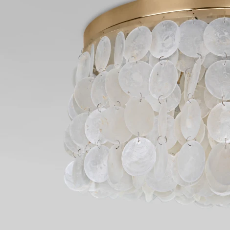 Потолочная люстра Wi-Fi Eurosvet Sandra 60084/5 латунь/перламутр Smart (a071170) (220V)