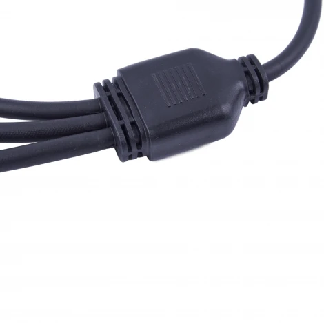 Провод-разветвитель для гирлянд серии F90PRO 0,4м. 3 выхода статика/мерцание IP67 черный Uniel UCX-F90 S3/0.4M/BK