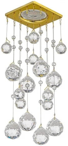 Встраиваемый светильник хрустальный Dio D'Arte Tayo Gold GU10.5.14.8x8.104 G