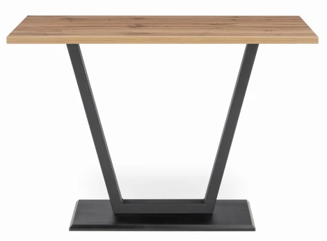Стол на тумбе Woodville Мичиган Лофт 110х70 25 мм дуб вотан / черный матовый 515300